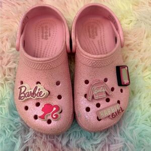 Crocs Kids Barbie Glittery Pink Kids Slippers